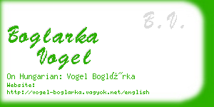 boglarka vogel business card